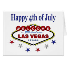 Carte 4 juillet heureuse de Las Vegas