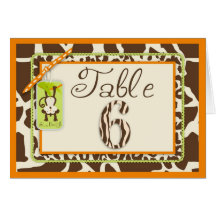 Carte 6 de Tableau de bébé de jungle