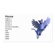 Carte à ailes de profil de Kitty Cartes De Visite Personnelles