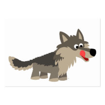 Carte affamée du loup ACEO/Business de bande dessi Cartes De Visite Personnelles