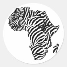 Carte africaine de l'Afrique de safari d'impressio Autocollants