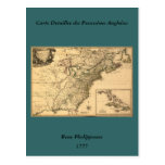 Carte américaine de colonies du cru 1777 par Pheli Carte Postale