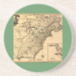 Carte américaine de colonies du cru 1777 par Pheli Dessous De Verre