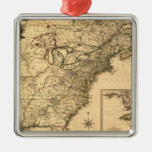 Carte américaine de colonies du cru 1777 par Pheli Décoration De Noël