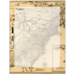 Carte américaine de colonies du cru 1777 par Pheli Tableaux Effaçables Blancs