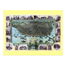 Carte antique de Saint Louis en 1896 Carte Postale