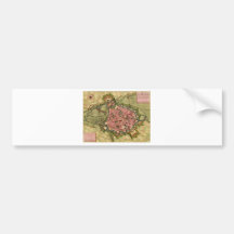 Carte antique de ville et de citadelle de Valencie Autocollant Pour Voiture