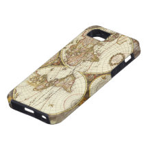 Carte antique du monde, C. 1680. Par Frederick de  Coques iPhone 5