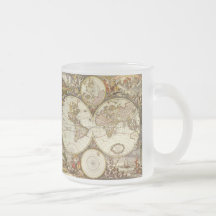 Carte antique du monde, C. 1680. Par Frederick de  Mugs