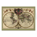 Carte antique du monde par Guillaume de L'Isle, 17