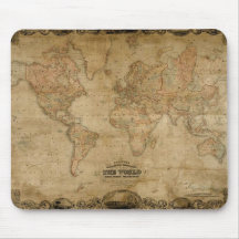 Carte antique Mousepad Tapis De Souris