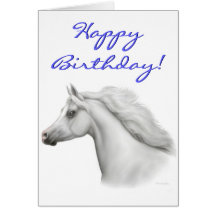 Carte Arabe de cheval de joyeux anniversaire