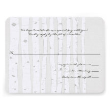 Carte argentée de réponse de mariage d'arbre de bo faire-parts