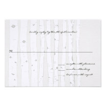 Carte argentée de réponse de mariage d'arbre de bo cartons d'invitation