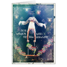 Carte `` Birthday Manege´´ contents turquoise Ligh