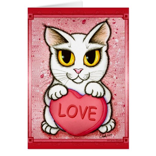 Carte blanche d'art d'amour de coeur de sucrerie d