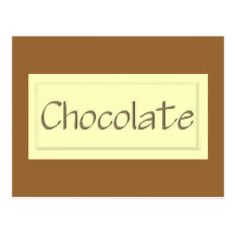 Carte blanche de recette de chocolat carte postale