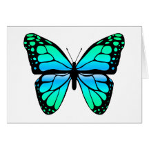 Carte bleue de papillon