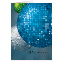 Carte bleue de partie de nouvelle année de boules 