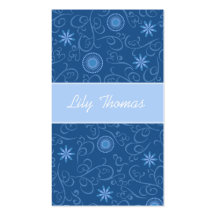 Carte bleue de profil de remous cartes de visite personnelles