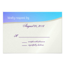 Carte bleue de réponse de bat mitzvah de sucrerie  invitations