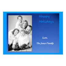 Carte bleue de vacances carton d'invitation