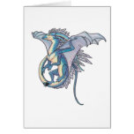 Carte bleue volante de dragon