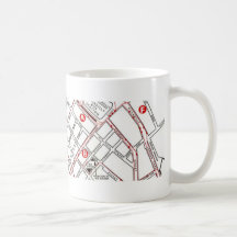 Carte centrale de Manchester Tasse À Café