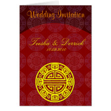 Carte chinoise de faire-part de mariage conçue par