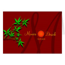 Carte chinoise de faire-part de mariage de RSVP av