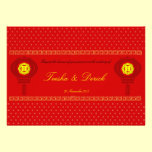 Carte chinoise rouge orientale de faire-part de ma invitations