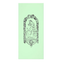 Carte chrétienne de support de symboles modèle de carte double