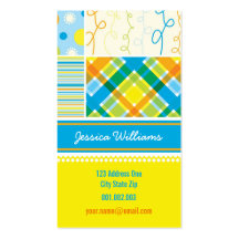 carte combinée bleue de profil de motif de fatfati cartes de visite professionnelles