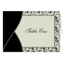 Carte crème ene ivoire noire de Tableau de mariage