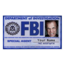 Carte d'agent du FBI Cartes De Visite Personnelles