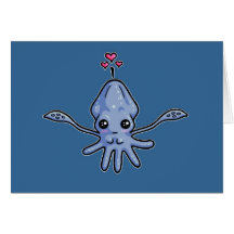 Carte d'amour de calmar