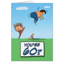 Carte d'anniversaire : 60 est un coup de pied deda