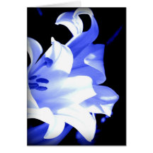 Carte d'anniversaire bleue de lis