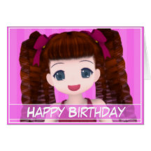 Carte d'anniversaire d'Anime