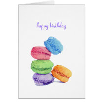 Carte d'anniversaire de 5 Macarons cartes