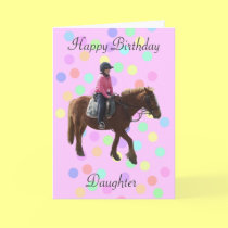 Carte d'anniversaire de cavalier de poney cartes