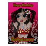 Carte d'anniversaire de danse de ventre