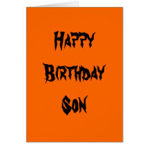 Carte d'anniversaire de fils de Halloween