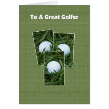 Carte d'anniversaire de golf -- Boules de golf pou