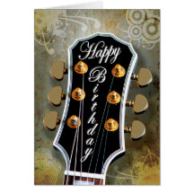 Carte d'anniversaire de guitare