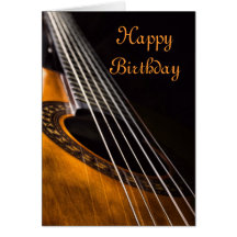 Carte d'anniversaire de guitare