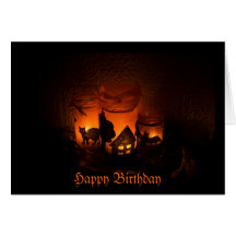 Carte d'anniversaire de Halloween