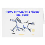 Carte d'anniversaire de l'amant de cheval