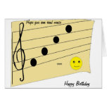 Carte d'anniversaire de musique
