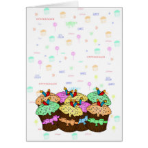 Carte d'anniversaire de petit gâteau - anniversair